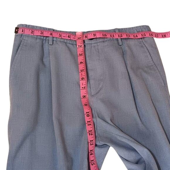 ZARA Textured Knit 2 Piece Set Pants Short Sleeve Top Size L Stretch Blue Purple - Picture 6 of 14